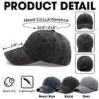 Cool Dog Father - Personalized Custom Vintage Washed Denim Cap