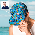 Custom Face Hawaiian Style Baseball Cap Gifts for Him