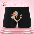 Custom Love Hug Boxer Shorts Personalized Boxers Briefs with Picture