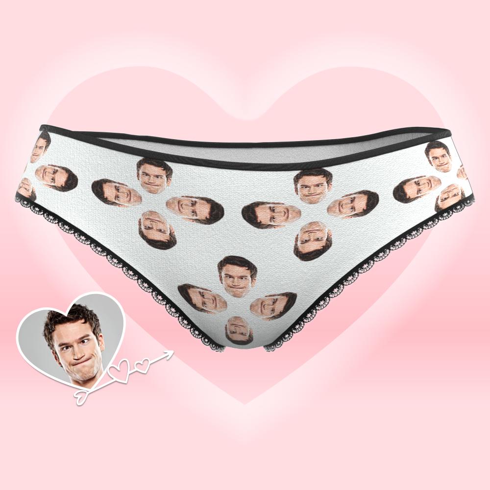 Custom Face Underwear for Her Personalized Multiple Color Women's Classic Thongs Lingerie Valentine Gift for Her