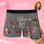 Custom Photo Boxer, Funny Face Boxer It's Mine AR View