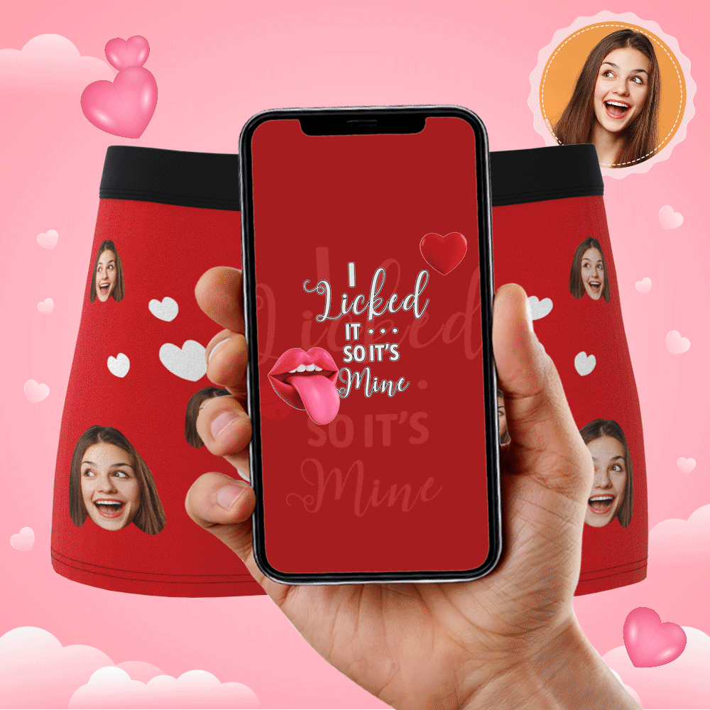 Custom Photo Boxer, Funny Face Boxer It's Mine AR View