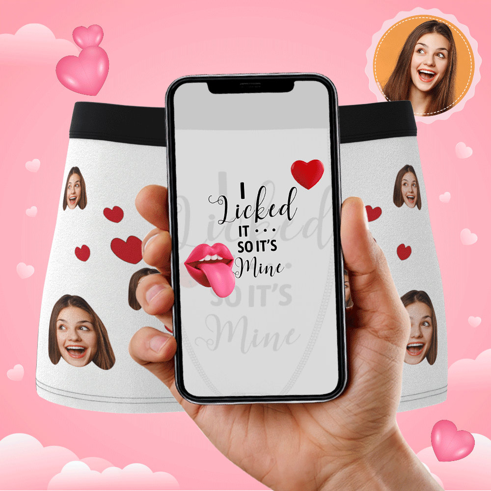 Custom Photo Boxer, Funny Face Boxer It's Mine AR View