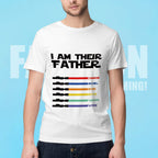 Personalized I Am Their Father T-shirt Custom Name Light Saber T-shirt Father's Day Gifts