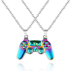 Personalized Magnetic Pendant Necklace with Engraved Initials Gift for Couple