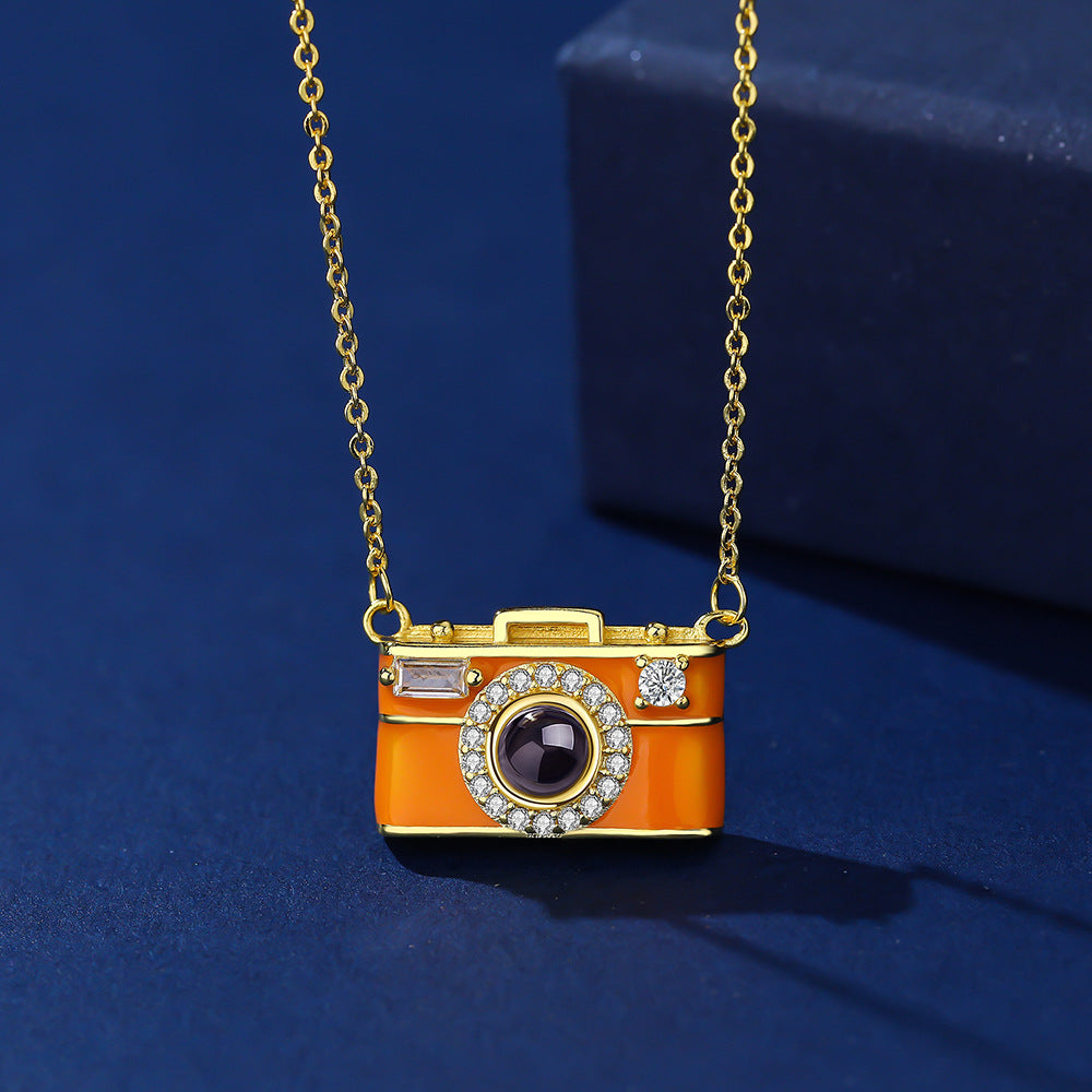 Personalized Photo Necklace Projection Gem Camera Necklace Anniversary Gifts for Her